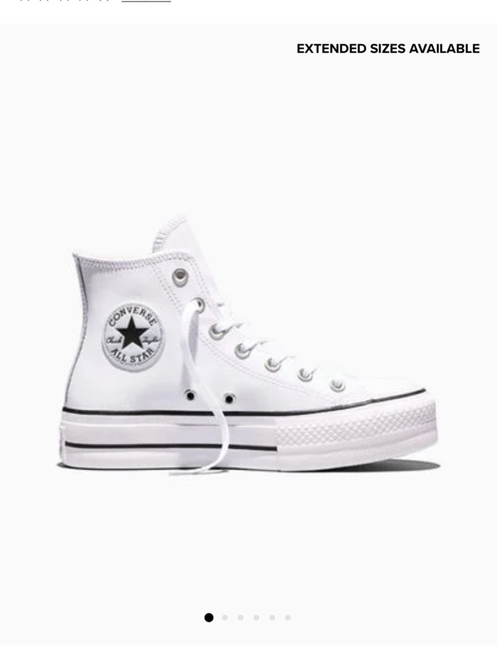 Converse High Top Platform Sneakers - White with Black Accents